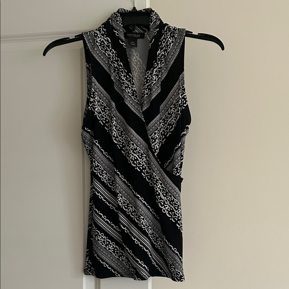 WHBM Sleeveless V-Neck Blouse, Size XS